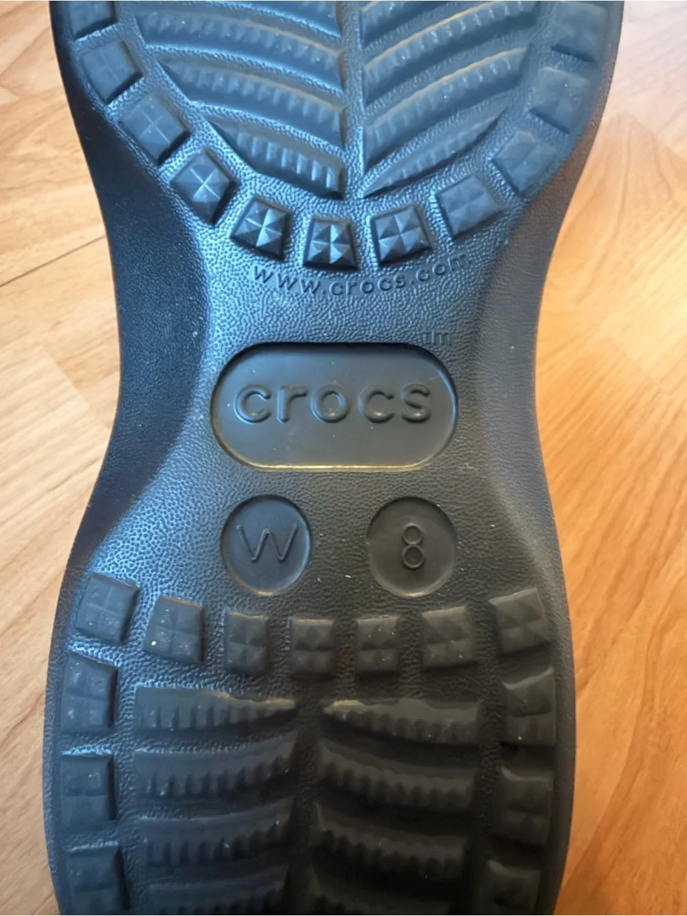 CROCS Black Double Buckle Platform Slide Sandals